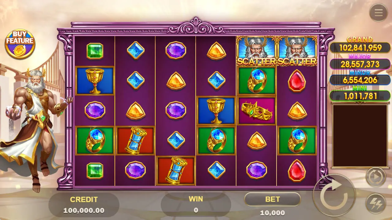 Almighty Zeus base game screenshot