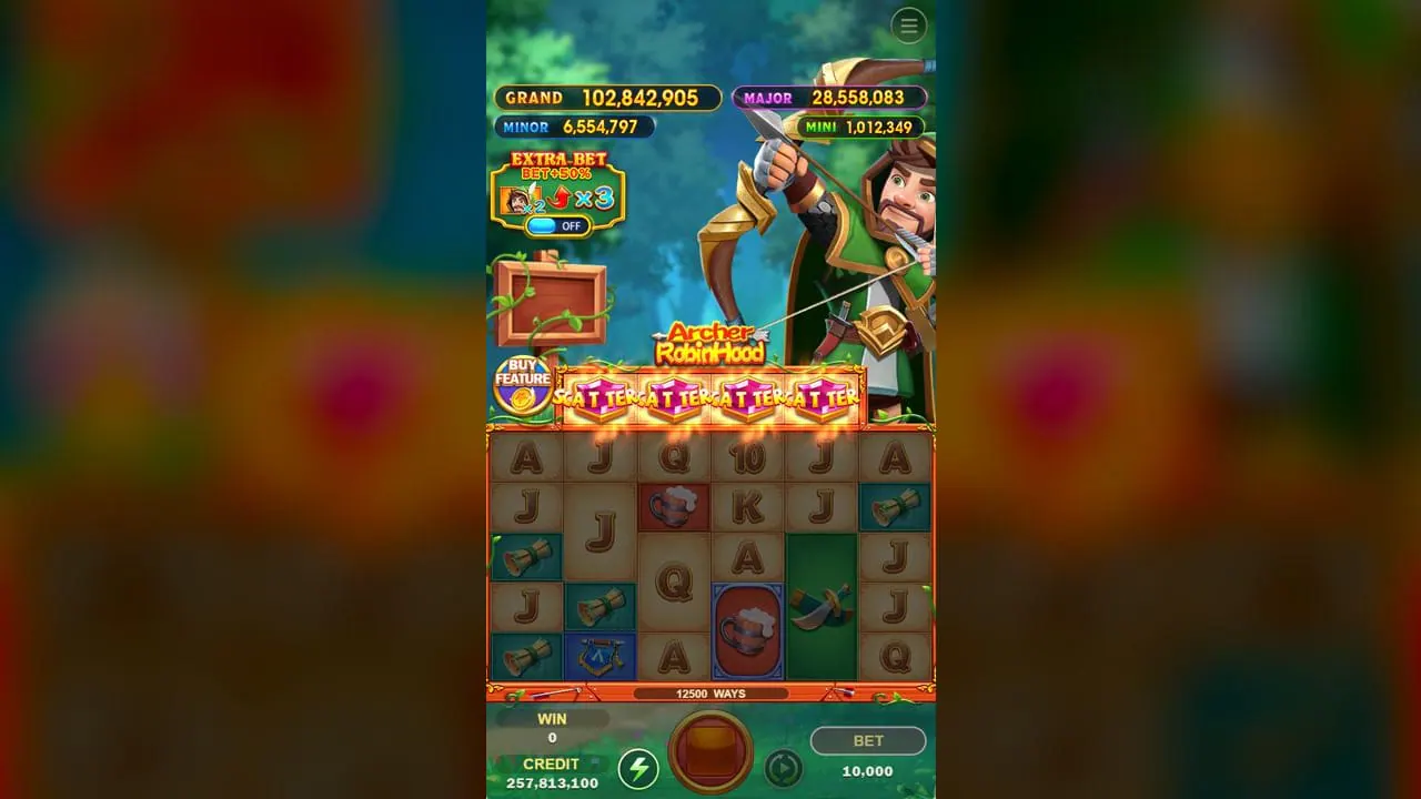 Archer Robin Hood winning symbol combination screenshot