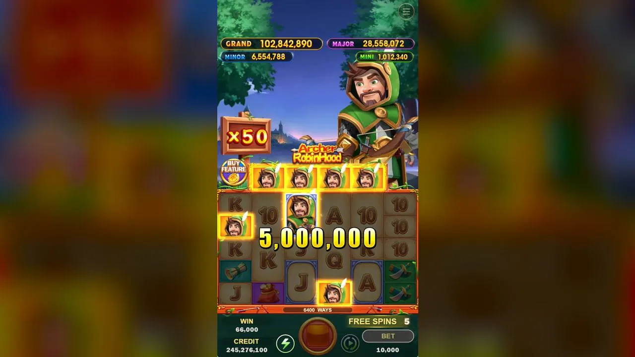 Archer Robin Hood Free Game big win screenshot