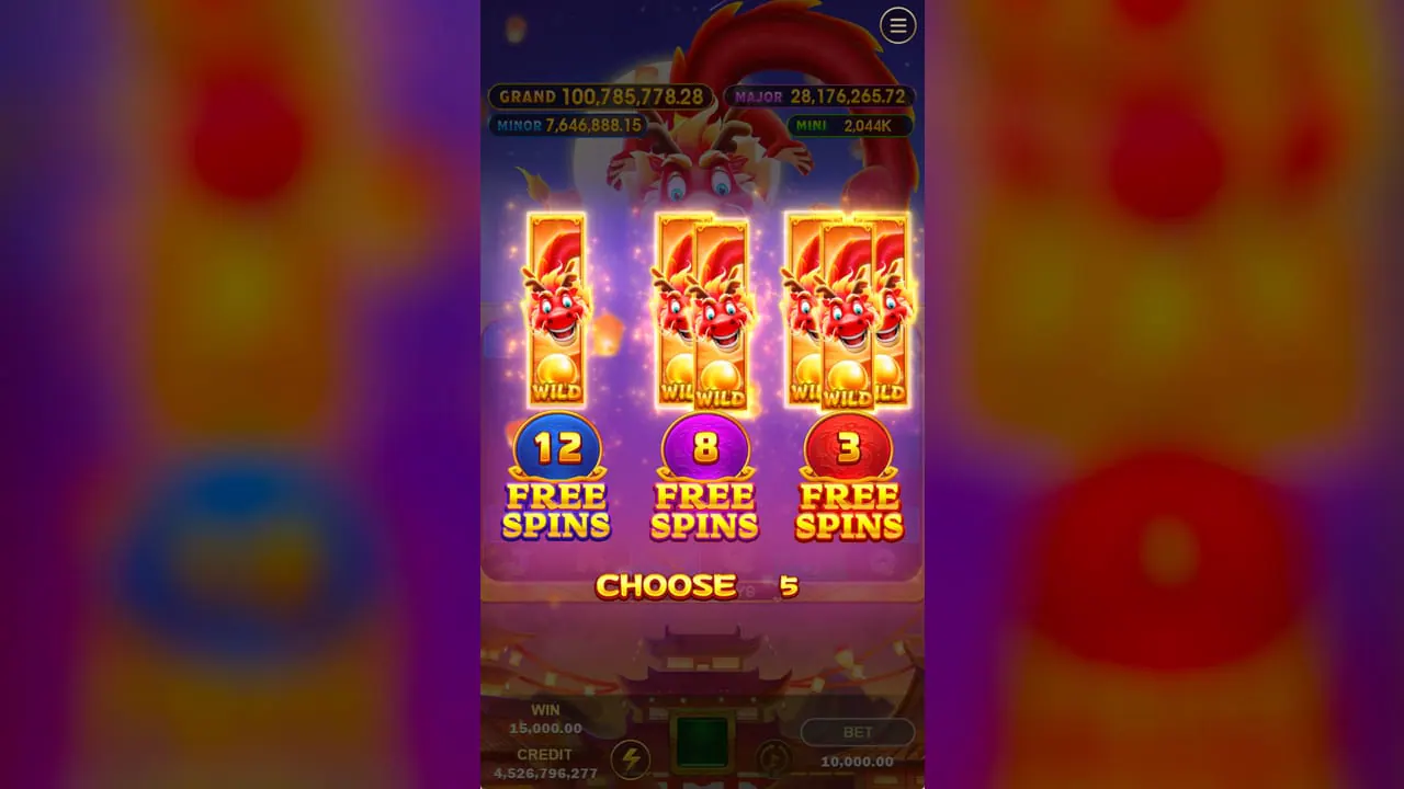 Auspicious Dragon Free Game trigger screenshot