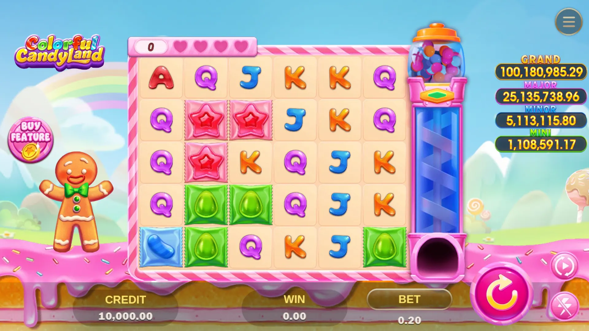 Colorful Candyland base game screenshot