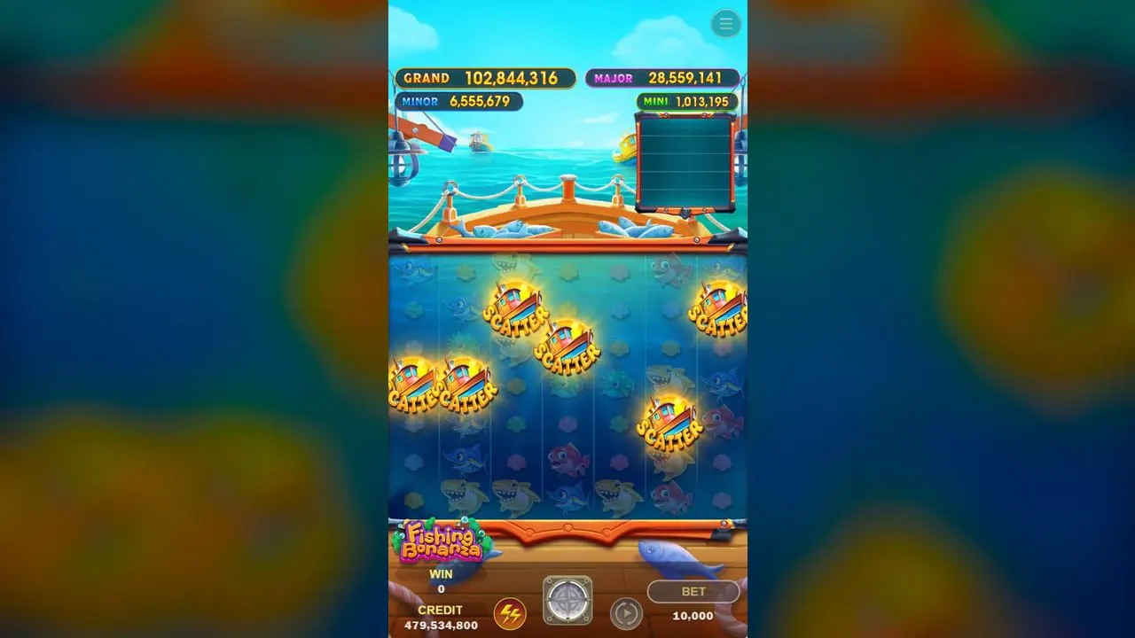 Fishing Bonanza winning symbol combination screenshot