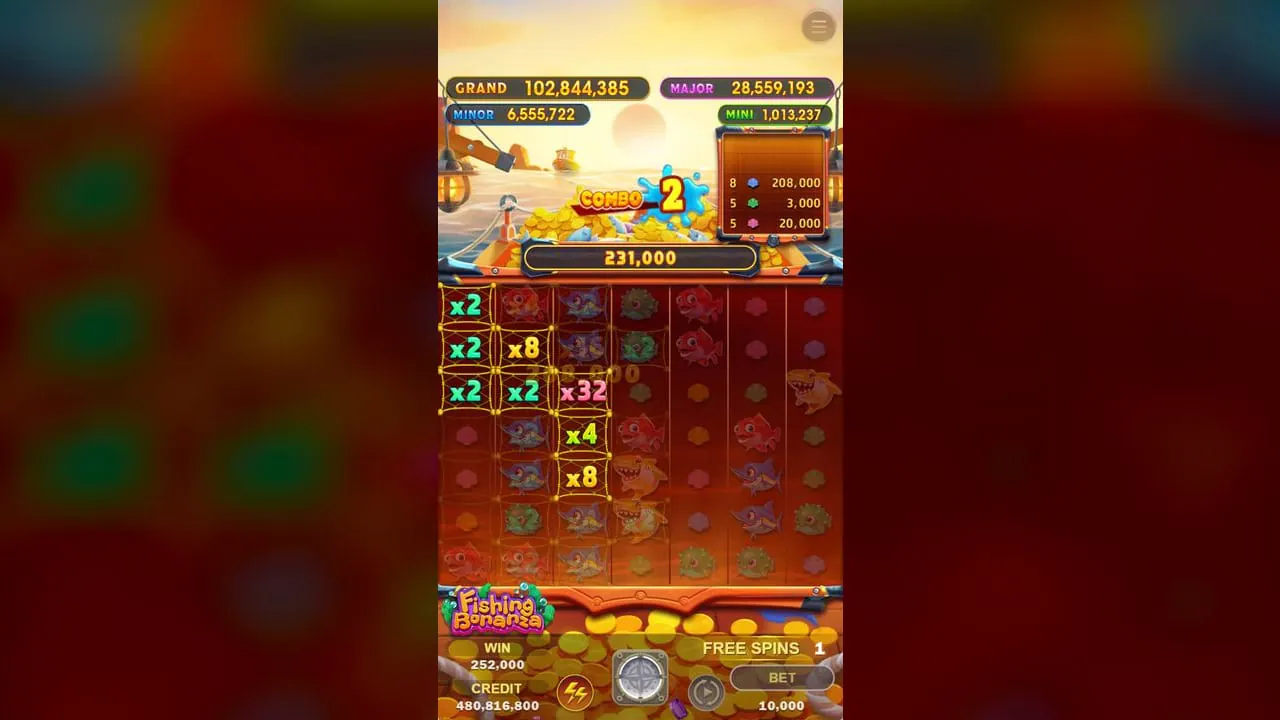 Fishing Bonanza Free Game big win screenshot