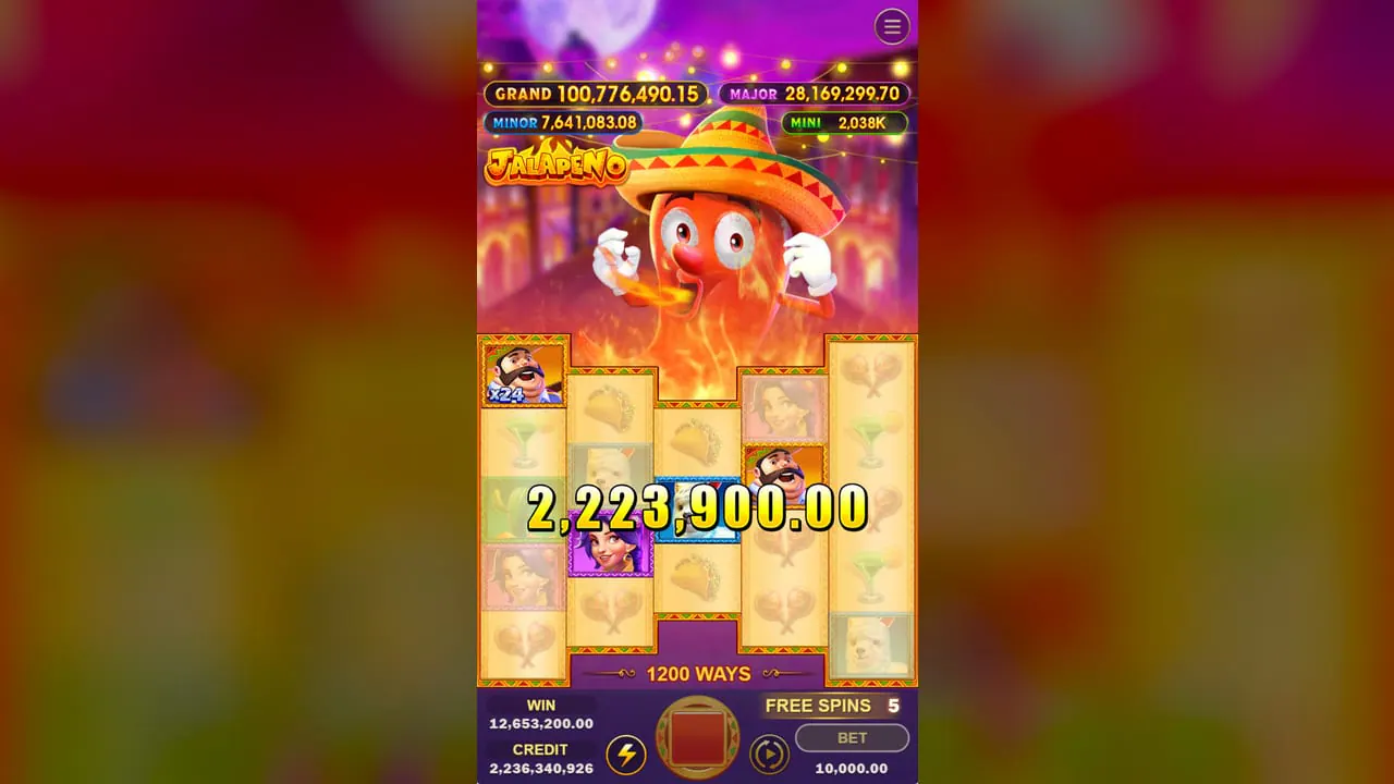 Jalapeno Free Game big win screenshot