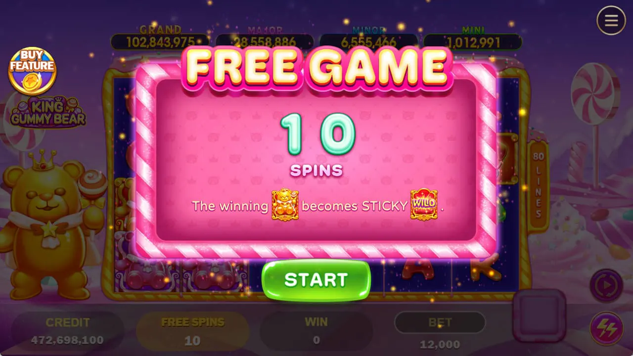 King Gummy Bear Free Game trigger screenshot