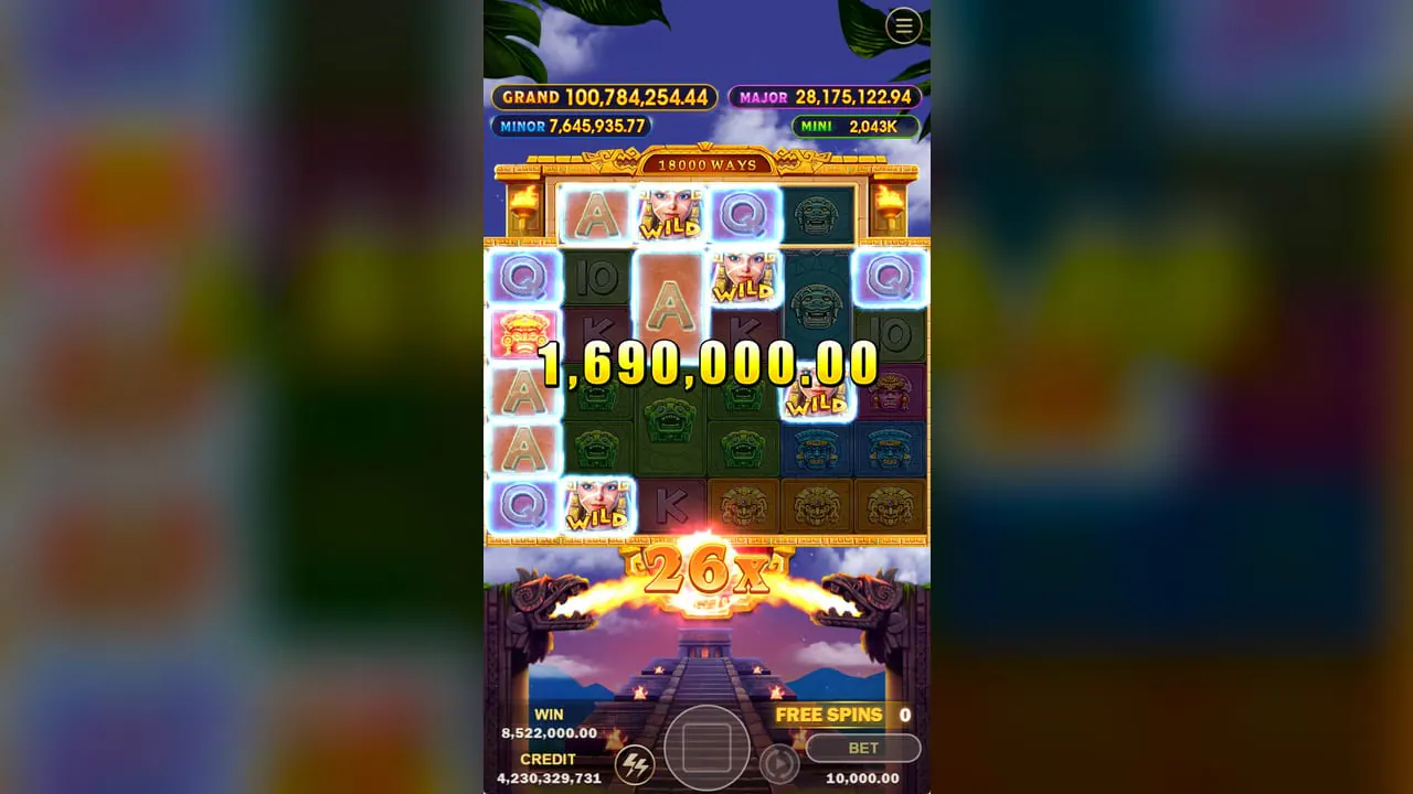 Legend of Aztec Free Game big win screenshot