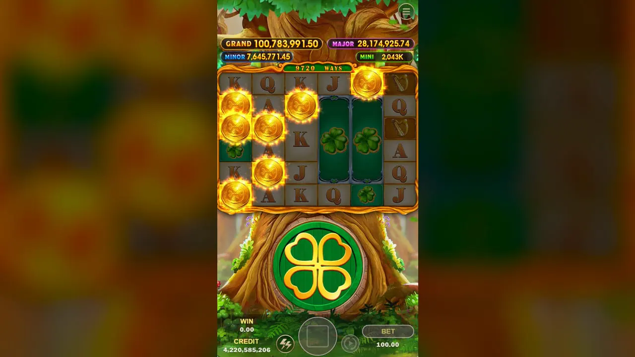 Leprechaun winning symbol combination screenshot