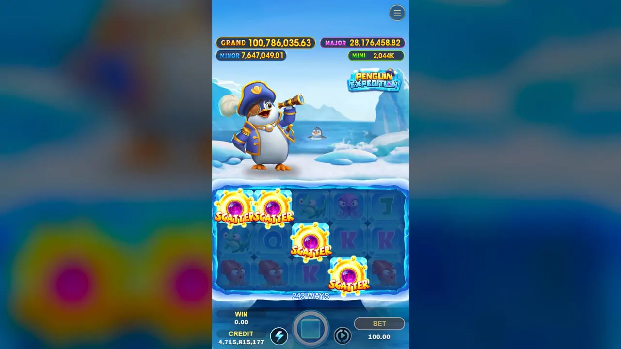 Penguin Expedition winning symbol combination screenshot