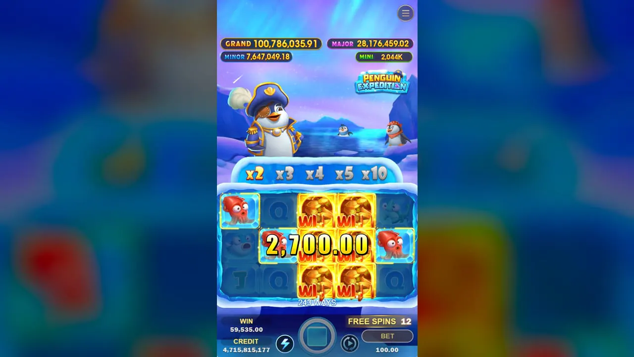Penguin Expedition Free Game big win screenshot